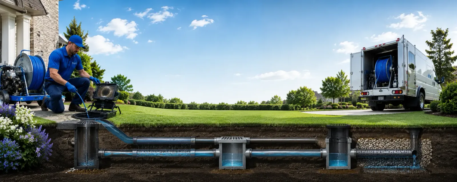 Outdoor drain cleaning information for Korbel, CA